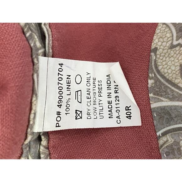 Lauren Ralph Lauren Classic-Fit Linen Blazer Coat Pink Two-Button Lined 40R - Picture 11 of 12